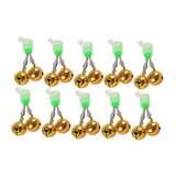 Maxbell 10x Fishing Rod Lure Alarm Bell with Double Ring Bells for Fishing Beginners Gold Spiral