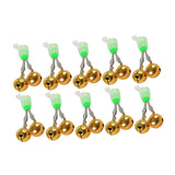 Maxbell 10x Fishing Rod Lure Alarm Bell with Double Ring Bells for Fishing Beginners Gold Spiral