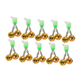 Maxbell 10x Fishing Rod Lure Alarm Bell with Double Ring Bells for Fishing Beginners Gold Spiral