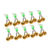 Maxbell 10x Fishing Rod Lure Alarm Bell with Double Ring Bells for Fishing Beginners Gold Spiral
