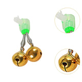 Maxbell 10x Fishing Rod Lure Alarm Bell with Double Ring Bells for Fishing Beginners Gold Spiral