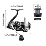 Maxbell Fishing Reel Compact Spinning for Freshwater Saltwater Fishing Beach Casting