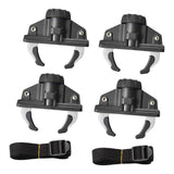 Maxbell 4 Pieces Car Roof Cargo Carrier Rack Clamps for Camping Sturdy with 2 Straps