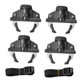 Maxbell 4 Pieces Car Roof Cargo Carrier Rack Clamps for Camping Sturdy with 2 Straps