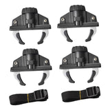 Maxbell 4 Pieces Car Roof Cargo Carrier Rack Clamps for Camping Sturdy with 2 Straps