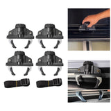 Maxbell 4 Pieces Car Roof Cargo Carrier Rack Clamps for Camping Sturdy with 2 Straps