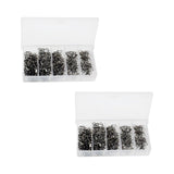 Maxbell 50Pcs Rolling Fishing Swivels and Clips Iron for Fishing Lures Snaps Swivels White