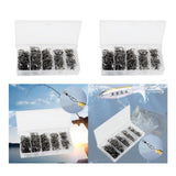 Maxbell 50x Rolling Fishing Swivels and Clips Saltwater for Rigs Lures Snaps Swivels White