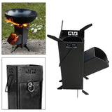 Maxbell Wood Burning Stove Steel Emergency Rocket Stove for BBQ Backpacking Festival