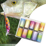 Maxbell 10x Fishing Lure Sticker Flash Materials Fake Fish Scales Sticker for Crafts