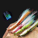 Maxbell 4Pcs Fly Fishing Lures with Hooks for Freshwater Saltwater Salmon Lake River