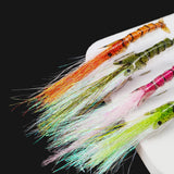 Maxbell 4Pcs Fly Fishing Lures with Hooks for Freshwater Saltwater Salmon Lake River