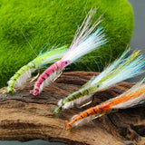 Maxbell 4Pcs Fly Fishing Lures with Hooks for Freshwater Saltwater Salmon Lake River