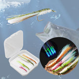 Maxbell 4Pcs Fly Fishing Lures with Hooks for Freshwater Saltwater Salmon Lake River