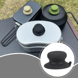 Maxbell Pot Lid Replacement Knob Strong Suction Cup Compact Pan Cover Holding Handle Black