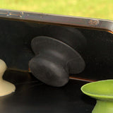 Maxbell Pot Lid Replacement Knob Strong Suction Cup Compact Pan Cover Holding Handle Black