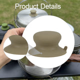 Maxbell Pot Lid Replacement Knob Strong Suction Cup Compact Pan Cover Holding Handle Khaki