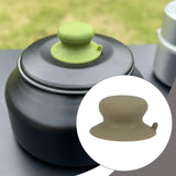 Maxbell Pot Lid Replacement Knob Strong Suction Cup Compact Pan Cover Holding Handle Khaki
