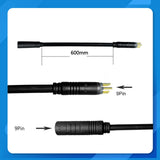 Maxbell E Bike Motor Extension Cable Female to Male Easy to Use Wear Resistant 9 Pin 60cm