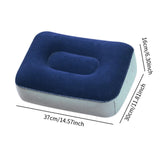 Maxbell Inflatable Foot Pillow Soft Under Desk Foot Support for Airplane Couch Train Blue Gray