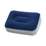Maxbell Inflatable Foot Pillow Soft Under Desk Foot Support for Airplane Couch Train Blue Gray