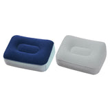 Maxbell Inflatable Foot Pillow Soft Under Desk Foot Support for Airplane Couch Train Blue Gray