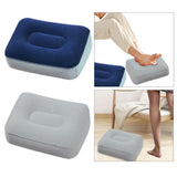 Maxbell Inflatable Foot Pillow Soft Under Desk Foot Support for Airplane Couch Train Blue Gray