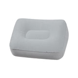 Maxbell Inflatable Foot Pillow Soft Under Desk Foot Support for Airplane Couch Train Gray