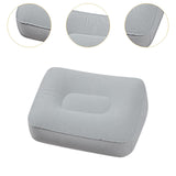 Maxbell Inflatable Foot Pillow Soft Under Desk Foot Support for Airplane Couch Train Gray