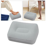 Maxbell Inflatable Foot Pillow Soft Under Desk Foot Support for Airplane Couch Train Gray