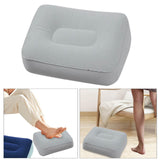 Maxbell Inflatable Foot Pillow Soft Under Desk Foot Support for Airplane Couch Train Gray