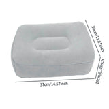 Maxbell Inflatable Foot Pillow Soft Under Desk Foot Support for Airplane Couch Train Gray