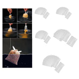 Maxbell 50Pcs Fishing Water Soluble Bags Pva Fast Melt Bags for Outdoor Fishing Lake 12x6cm