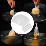 Maxbell 50Pcs Fishing Water Soluble Bags Pva Fast Melt Bags for Outdoor Fishing Lake 12x6cm