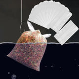 Maxbell 50Pcs Fishing Water Soluble Bags Pva Fast Melt Bags for Outdoor Fishing Lake 10x5cm