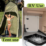Maxbell Foldable Shower Pan RV Hiking with Water Hose Yard Camping Shower Base Floor