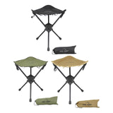 Maxbell Folding Tripod Stool Rotating Foldable Camping Stool Chair for Beach Camping Black
