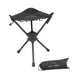 Maxbell Folding Tripod Stool Rotating Foldable Camping Stool Chair for Beach Camping Black