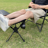 Maxbell Folding Tripod Stool Rotating Foldable Camping Stool Chair for Beach Camping Black