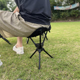 Maxbell Folding Tripod Stool Rotating Foldable Camping Stool Chair for Beach Camping Black