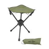 Maxbell Folding Tripod Stool Rotating Foldable Camping Stool Chair for Beach Camping Green
