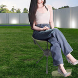 Maxbell Folding Tripod Stool Rotating Foldable Camping Stool Chair for Beach Camping Green