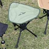 Maxbell Folding Tripod Stool Rotating Foldable Camping Stool Chair for Beach Camping Green