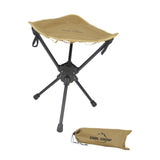 Maxbell Folding Tripod Stool Rotating Foldable Camping Stool Chair for Beach Camping Khaki