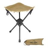 Maxbell Folding Tripod Stool Rotating Foldable Camping Stool Chair for Beach Camping Khaki