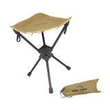 Maxbell Folding Tripod Stool Rotating Foldable Camping Stool Chair for Beach Camping Khaki
