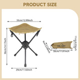 Maxbell Folding Tripod Stool Rotating Foldable Camping Stool Chair for Beach Camping Khaki