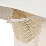 Maxbell Sun Hat with Neck Flap Face Cover Fishing Hat for Camping   Beige