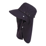 Maxbell Sun Hat with Neck Flap Face Cover Fishing Hat for Camping   Dark Gray