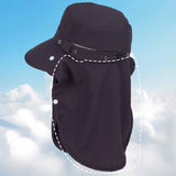 Maxbell Sun Hat with Neck Flap Face Cover Fishing Hat for Camping   Dark Gray